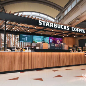 Starbucks revestimientos madera