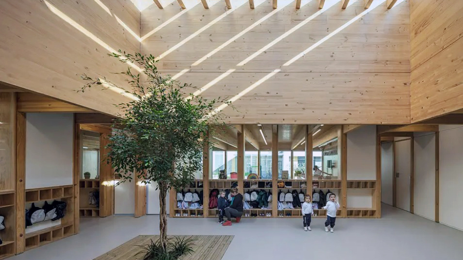 construcción con madera escuelas